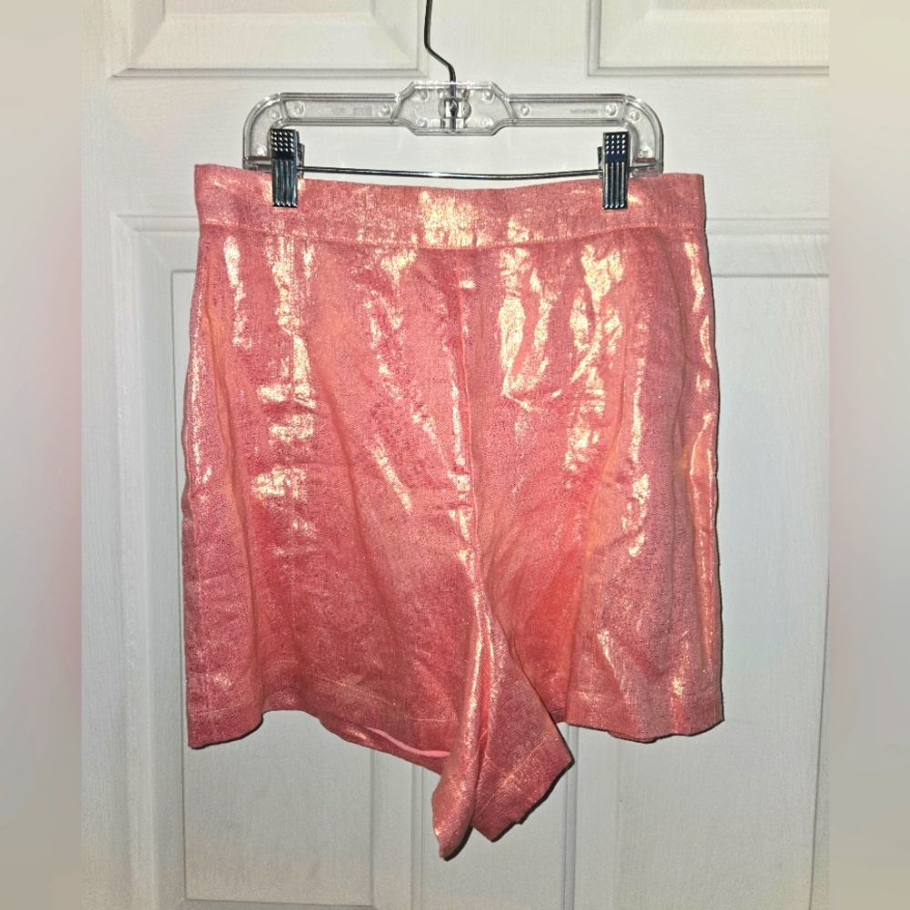 Emily McCarthy NWT Shimmering Pink Tailored  Women's Shorts In Conch